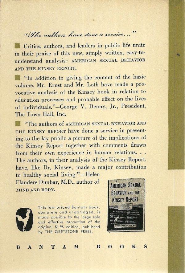 American Sexual Behavior and the Kinsey Report Online now