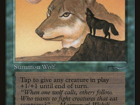 Wyluli Wolf (Dark Mana Cost) [Arabian Nights] For Cheap