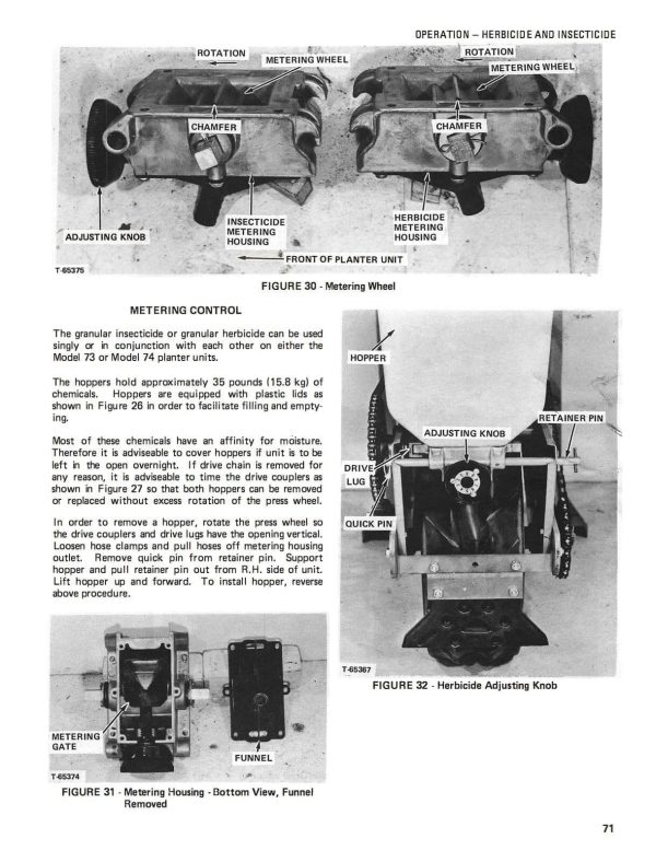 Allis-Chalmers 73 and 74 Series Planting Units - Operator s Manual Online now