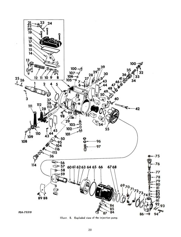 Farmall and International GSS-1010-B Tractors Fuel System Diesel Engine Models D-236, D-282, and D-301 For Sale