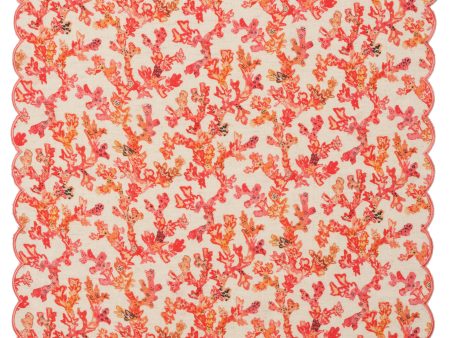 Scallop Napkin- Coral set of 6 Online