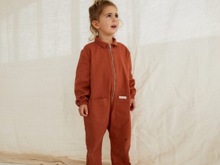 Boiler Suit Romper - Russet Hot on Sale