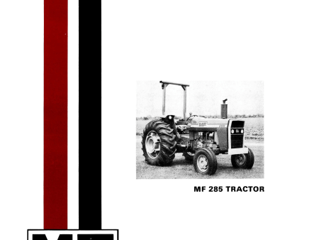 Massey Ferguson MF 285 Tractor Operator s Manual on Sale