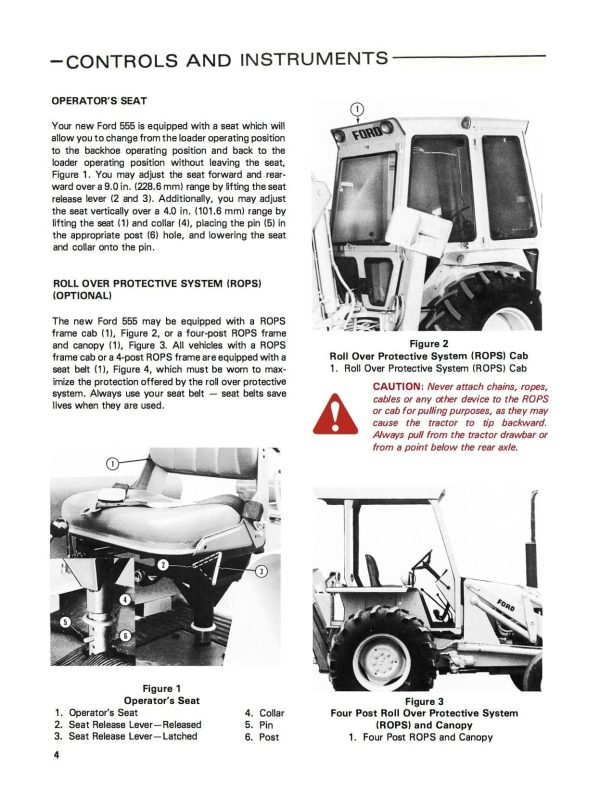 Ford 555 Tractor-Loader-Backhoe - Operator s Manual Online now