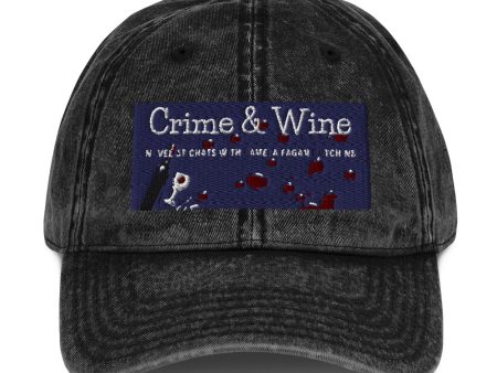 Crime & Wine Vintage Cotton Twill Cap on Sale