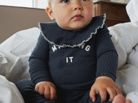 Bobbi Navy Collar Bib For Discount