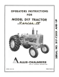 Allis Chalmers Model D17 Tractor Series IV (Series Four) - Operator s Manual For Discount