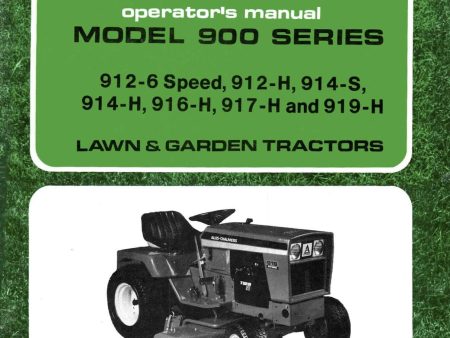 Allis Chalmers Model 900 Series Lawn & Garden Tractors - Operator s Manual For Sale