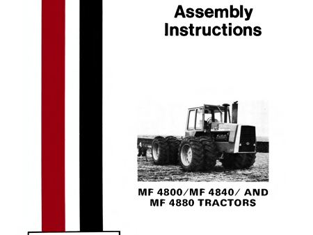 Massey Ferguson MF 4800, MF 4840, MF 4880 Tractors Operator s Manual For Sale