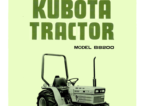 Kubota Tractor B8200 - Operator s Manual Online now