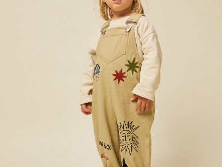 Piper Embroidery Dungaree Olive Online Sale