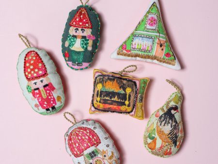 Holiday Melange Ornaments- set of 6 Fashion