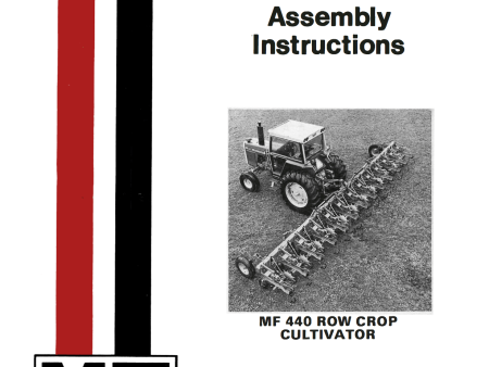 Massey Ferguson MF 440 Row Crop Cultivator - Operator s Manual and Assembly Instructions on Sale