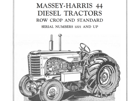 Massey-Harris 44 Diesel Tractors - Operating Instructions and Service Manual Hot on Sale