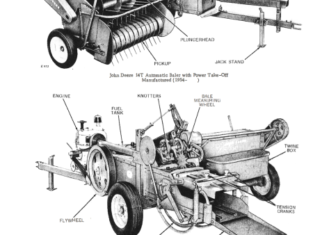 John Deere No. 14T Automatic Pickup Baler - Parts Catalog Online now