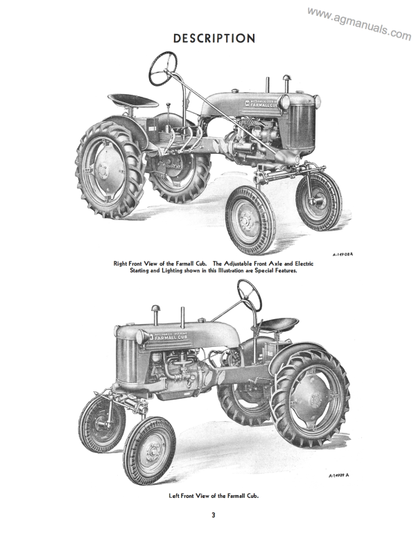 McCormick Farmall and International Cub Tractors - Owner s Manual Cheap