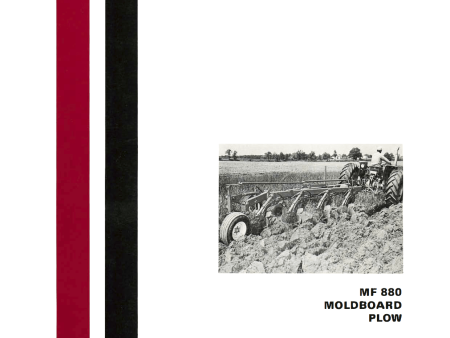 Massey Ferguson MF 880 Moldboard Plow - Operator s Manual For Cheap