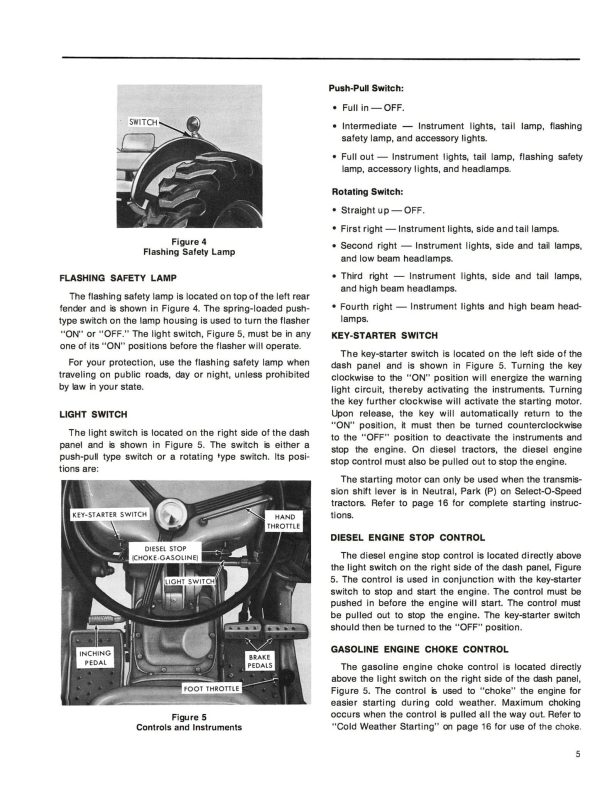 Ford 3400, 3500, 4400, 4500 Industrial Tractors - Operator s Manual Supply