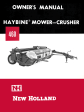 New Holland 460 Haybine Mower-Crusher - Owner s Manual Online