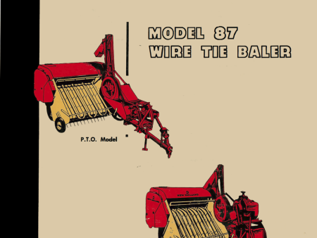 New Holland 87 Wire Tie Baler - Operator s Manual Cheap