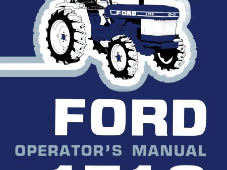 Ford 1710 Tractor - Operator s Manual For Sale