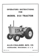 Allis-Chalmers Model D 21 Tractor - Operator s Manual Hot on Sale