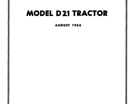 Allis-Chalmers Model D 21 Tractor - Dealers Parts Catalog For Cheap